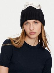 Liu Jo Czapka TF4297 MS55L Czarny. Czarne czapki zimowe damskie Liu Jo, z materiału. Za 399.99 zł.