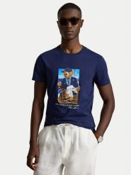 Polo Ralph Lauren T-Shirt 710B21964001 Granatowy Regular Fit. Niebieskie koszulki polo męskie Polo Ralph Lauren, m, bez wzorów, z bawełny, bez ramiączek. Za 689.99 zł.