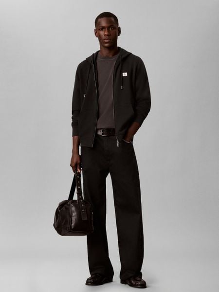 Calvin Klein Jeans kurtka z kapturem Mężczyźni Bawełna czarny, L. Czarne kurtki męskie Calvin Klein Jeans, l, bez wzorów, z bawełny, z kapturem. Za 449.95 zł.