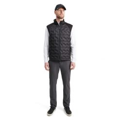 Kurtka puchowa bez rękawów Abacus Grove Hybrid. Czarne kurtki męskie ABACUS, s, bez wzorów, z materiału, bez kaptura. Za 646.50 zł.