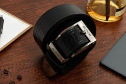 Beltimore męski skórzany pasek szeroki jeans czarny 524 : Kolory - czarny, Rozmiar pasków - r.145-160 cm. Czarne paski męskie bez wzorów, z jeansu. Za 59.90 zł.