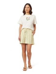 Scotch & Soda Koszulka w kolorze kremowym rozmiar: L. Brązowe bluzki damskie Scotch & Soda, l, bez wzorów, z bawełny, bez kołnierzyka, bez ramiączek. Za 96.14 zł.