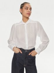 Lee Koszula Shirred 112351208 Biały Relaxed Fit. Białe koszule damskie Lee, l, bez wzorów, z bawełny, bez kołnierzyka, bez ramiączek. Za 209.99 zł.