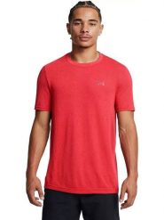 Under Armour Koszulka sportowa "Vanish Seamless" w kolorze czerwonym rozmiar: L. Czerwone t-shirty sportowe męskie Under Armour, l, z materiału, bez ramiączek, outdoorowe. Za 67.09 zł.
