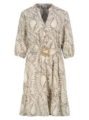 Sublevel Sukienka w kolorze beżowym rozmiar: S. Brązowe sukienki damskie Sublevel, na co dzień, s, bez wzorów, z tkaniny, bez kołnierzyka, bez ramiączek, midi, proste. Za 82.99 zł.