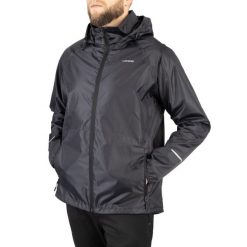 Kurtka przeciwdeszczowa męska Viking Rainier Man. Czarne kurtki treningowe męskie VIKING, m, bez wzorów, z materiału, rowerowe. Za 142.99 zł.