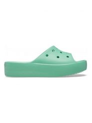 Crocs Klapki "Classic" w kolorze zielonym rozmiar: 41/42. Zielone klapki damskie Crocs, bez wzorów, bez obcasa. Za 105.38 zł.