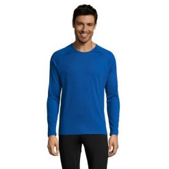 Męska Koszulka Sportowa Z Długim Rękawem. Niebieskie t-shirty sportowe męskie SOL'S, m, bez ramiączek, trekkingowe. Za 57.99 zł.