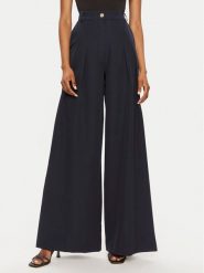 Maryley Spodnie palazzo 24EB579/43BL Granatowy Relaxed Fit. Niebieskie spodnie materiałowe damskie Maryley, bez wzorów, z materiału. Za 299.99 zł.