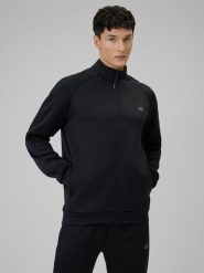 4F Bluza treningowa regular bez kaptura męska - czarna L. Czarne bluzy bez kaptura męskie 4f, l. Za 199.99 zł.