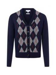 Brookshire sweter z wełny merynosowej Kobiety Wełna merino niebieski, L. Niebieskie swetry klasyczne damskie brookshire, l, z wełny, bez kołnierzyka. Za 299.95 zł.