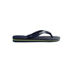 Sandały Havaianas Brasil Logo Niebieskie. Niebieskie sandały męskie Havaianas, z syntetyku, bez zapięcia. Za 46.58 zł.