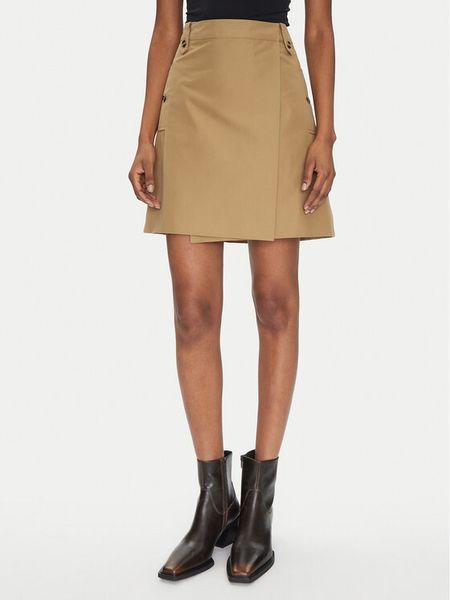 2NDDAY Spódnica trapezowa Sierron 2252152127 Beżowy Regular Fit. Brązowe spódniczki damskie 2NDDAY, bez wzorów, z bawełny, trapezowe. Za 409.99 zł.