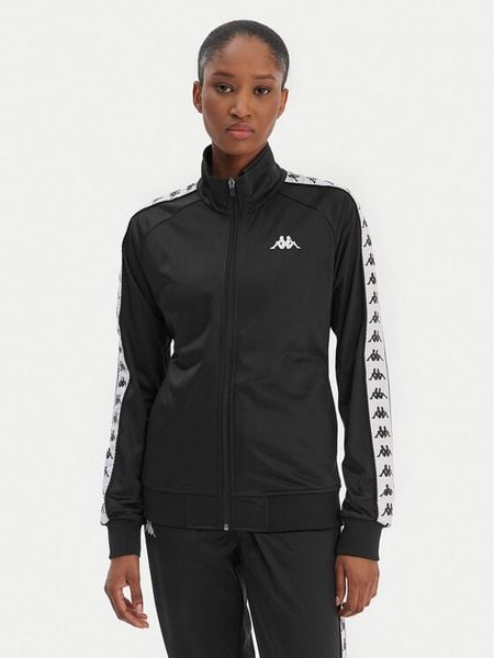 Kappa Bluza Banda Wanniston 301PSC0 Czarny Slim Fit. Czarne bluzy bez kaptura damskie Kappa, l, z syntetyku. Za 139.99 zł.