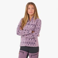 Bluza polarowa turystyka damska Swedemount Idre Fleece III wodoodporna. Czerwone bluzy bez kaptura damskie SWEDEMOUNT, z polaru. Za 129.99 zł.