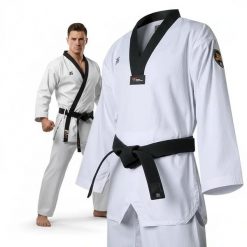 Dobok do Taekwondo MTX 2 Black (WT) bluza spodnie pas MOOTO. Białe spodnie sportowe damskie DBX BUSHIDO, l, z bawełny, na fitness i siłownię. Za 159.00 zł.