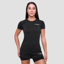 Koszulka damska do biegania oddychająca czarna Pulse. Czarne topy sportowe damskie GYMBEAM, xl, bez wzorów, z elastanu, bez ramiączek. Za 63.90 zł.