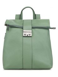 ORE10 Skórzany plecak "Estro" w kolorze jasnozielonym - 33 x 38 x 14 cm rozmiar: onesize. Zielone plecaki damskie ORE10, bez wzorów, z materiału. Za 304.99 zł.