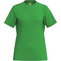 Koszulka damska Erima TS. Zielone t-shirty damskie Erima, bez wzorów, z bawełny, bez kołnierzyka. Za 155.00 zł.