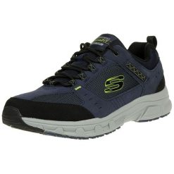 Buty sportowe męskie Skechers Oak Canyon. Niebieskie buty sportowe na co dzień męskie Skechers, z gumy, bez zapięcia. Za 490.00 zł.