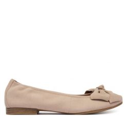 Baleriny Tamaris. Brązowe baleriny damskie Tamaris, bez wzorów, bez obcasa. Za 299.99 zł.