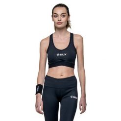 Top Siux Basic 26 Mujer. Czarne topy sportowe damskie SIUX, xs, bez wzorów, z materiału, bez ramiączek. Za 148.85 zł.