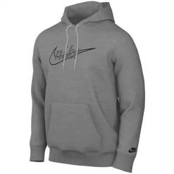 Bluza sportowa męska Nike Club. Szare bluzy sportowe męskie Nike, bez wzorów, z materiału, biznesowe, bez kołnierzyka, bez ramiączek. Za 459.99 zł.