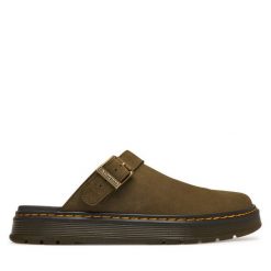 Klapki Dr. Martens. Brązowe klapki damskie Dr. Martens, bez wzorów, bez obcasa. Za 519.99 zł.