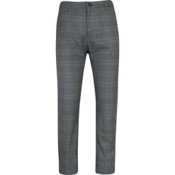 Spodnie Męskie, Szare w Kratkę, Casualowe, Zwężane, Chinosy z Elastanem -RIGON. Szare spodnie materiałowe męskie Rigon, bez wzorów, z elastanu. Za 149.00 zł.