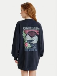 Roxy Bluza Saturday Night Vibes ERJKD03540 Czarny Oversize. Czarne bluzy bez kaptura damskie Roxy, m, z bawełny. Za 349.99 zł.