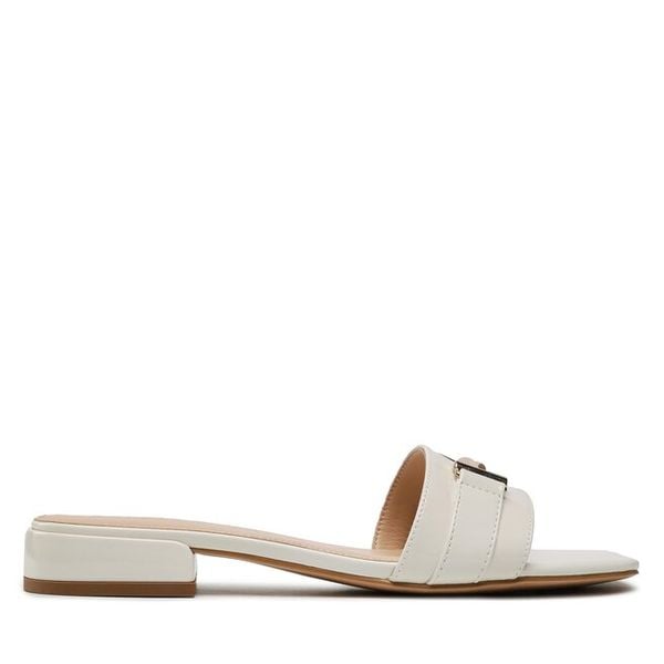 Klapki Sergio Bardi. Białe klapki damskie Sergio Bardi, bez wzorów, bez obcasa. Za 215.00 zł.