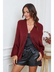 So Cachemire Kardigan "Enouka" w kolorze bordowym rozmiar: XL. Czerwone kardigany damskie So Cachemire, xl, bez wzorów, z wełny. Za 152.26 zł.
