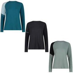 Koszulka damska turystyczna CMP 34N2166. Czarne t-shirty damskie CMP, l, bez wzorów, z materiału, bez kołnierzyka. Za 109.99 zł.
