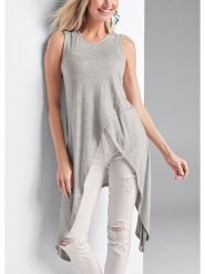 Milan Kiss Top w kolorze szarym rozmiar: XL. Szare topy damskie Milan Kiss, xl, bez wzorów, bez kołnierzyka. Za 146.95 zł.