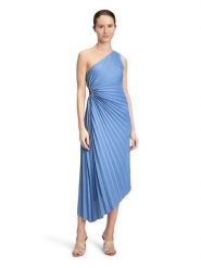 Vera Mont Sukienka w kolorze błękitnym rozmiar: 36. Niebieskie sukienki damskie Vera Mont, bez wzorów, z asymetrycznym kołnierzem, bez ramiączek, midi, asymetryczne. Za 260.99 zł.