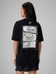 4F T-shirt loose z nadrukiem uniseks 4F x Drift Masters - czarny XS. Czarne t-shirty męskie 4f, m, bez wzorów, z bawełny, bez kołnierzyka. Za 119.99 zł.