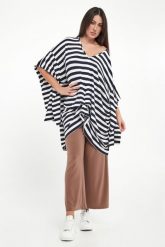 Bluzka damska w paski Marina MMC. Bluzki damskie MMC STUDIO, uniwersalny, bez wzorów, marine, bez kołnierzyka, bez ramiączek. Za 1,159.00 zł.