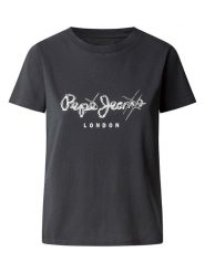 Pepe Jeans Koszulka "Leticia" w kolorze czarnym rozmiar: XS. Czarne bluzki damskie Pepe Jeans, xs, bez wzorów, z bawełny, bez kołnierzyka, bez ramiączek. Za 79.03 zł.