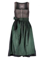 Turi Landhaus Sukienka "Barbara" w kolorze ciemnozielono-czarnym rozmiar: 36. Czarne sukienki damskie Turi Landhaus, na imprezę, bez wzorów, bez kołnierzyka, bez ramiączek. Za 354.69 zł.