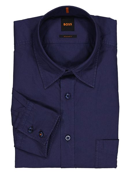 Hugo Boss Fashion Koszula w kolorze granatowym rozmiar: M. Niebieskie koszule męskie Hugo Boss Fashion, m, bez wzorów, z bawełny, bez kołnierzyka, bez ramiączek. Za 262.95 zł.