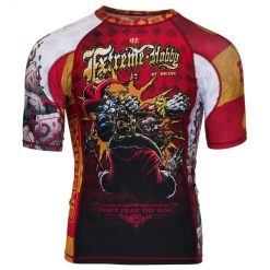 Koszulka Męska na siłownię rashguard MMA EXTREME HOBBY KILLER CARDS 2. Czerwone bielizna termoaktywna męska EXTREME HOBBY, m, bez wzorów, z bawełny. Za 199.00 zł.