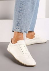 Beżowe Tenisówki bez Zdobień z Ekoskóry Verillis. Brązowe trampki i tenisówki damskie Renee, z aplikacjami, z jeansu. Za 74.99 zł.