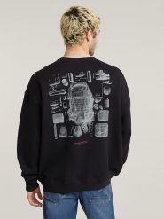 G-Star Bluza w kolorze czarnym rozmiar: XL. Czarne bluzy bez kaptura męskie G-Star, xl, z bawełny. Za 175.26 zł.