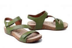 JOSEF SEIBEL 78519 509 660 Tonga 25 khaki, sandały damskie. Zielone sandały damskie Josef Seibel, bez wzorów, ze skóry, bez obcasa. Za 369.90 zł.