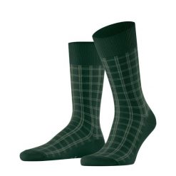 Skarpety Falke Modern Tailor. Brązowe skarpetki męskie Falke, bez wzorów, z materiału. Za 123.00 zł.