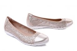 CAPRICE 9-22151-42 341 taupe metallic, baleriny damskie. Brązowe baleriny damskie Caprice, bez wzorów, bez obcasa. Za 215.92 zł.