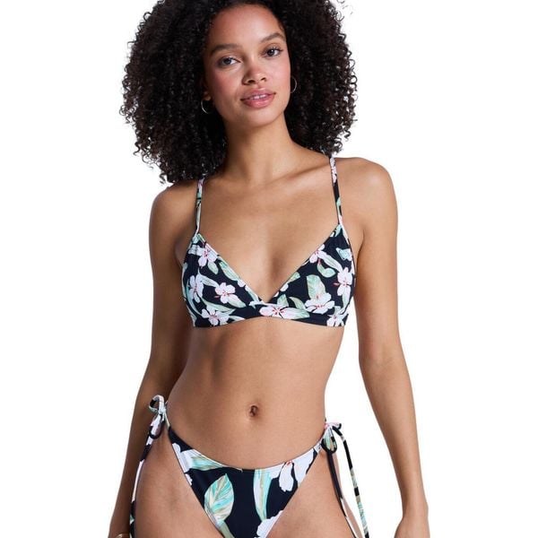 Trójkątny stanik bikini dla Kobiety PRINTED ESSENTIALS Czarny. Czarne bikini damskie Roxy, bez wzorów. Za 129.99 zł.