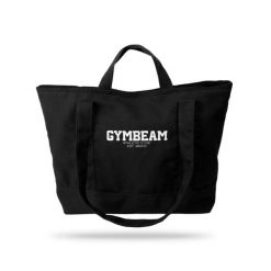 Torba fitness płócienna 30 l czarna Athletic Club. Czarne torby męskie na ramię GYMBEAM, bez wzorów, z bawełny, na ramię. Za 75.90 zł.