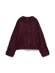 Vero Moda Sweter w kolorze bordowym rozmiar: XL. Czerwone swetry klasyczne damskie Vero Moda, xl, z wełny, bez kołnierzyka. Za 104.64 zł.