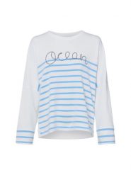 Marc Cain Bluza Kobiety Bawełna biały, 44. Białe bluzy bez kaptura damskie Marc Cain, z bawełny. Za 849.95 zł.